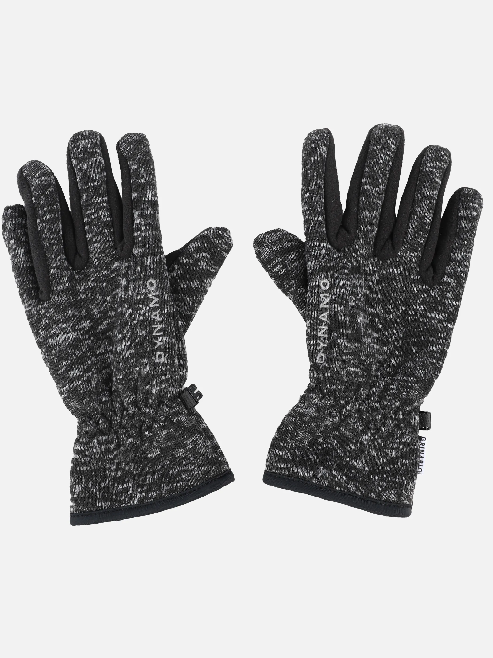 Grinario Sports He-Handschuhe Fleece mit Kunstleder, mel. Schwarz 916808 BLACK 1